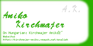 aniko kirchmajer business card